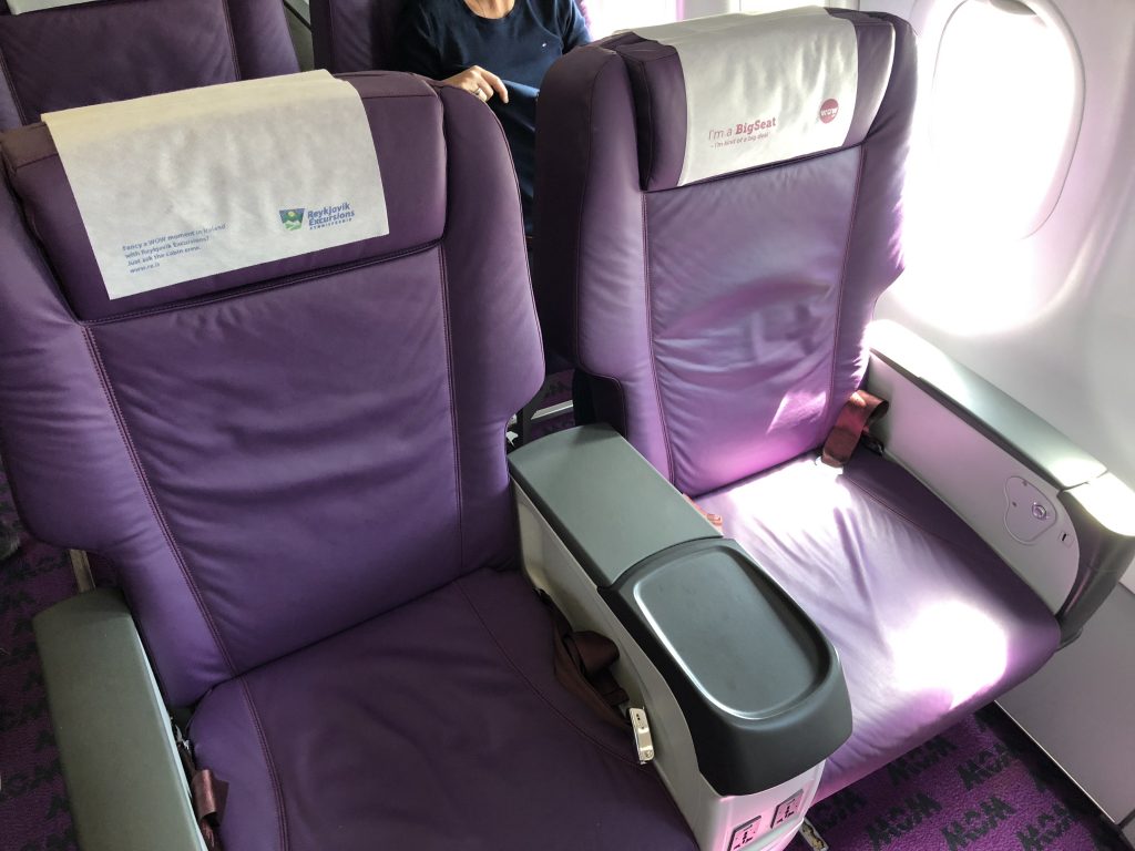 BigSeats in einem A320 von WOW AIR
